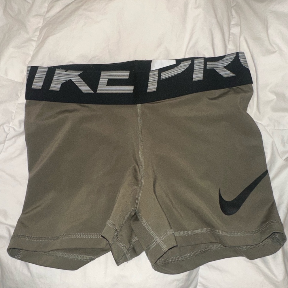 Nike Olive and Black Athletic Shorts